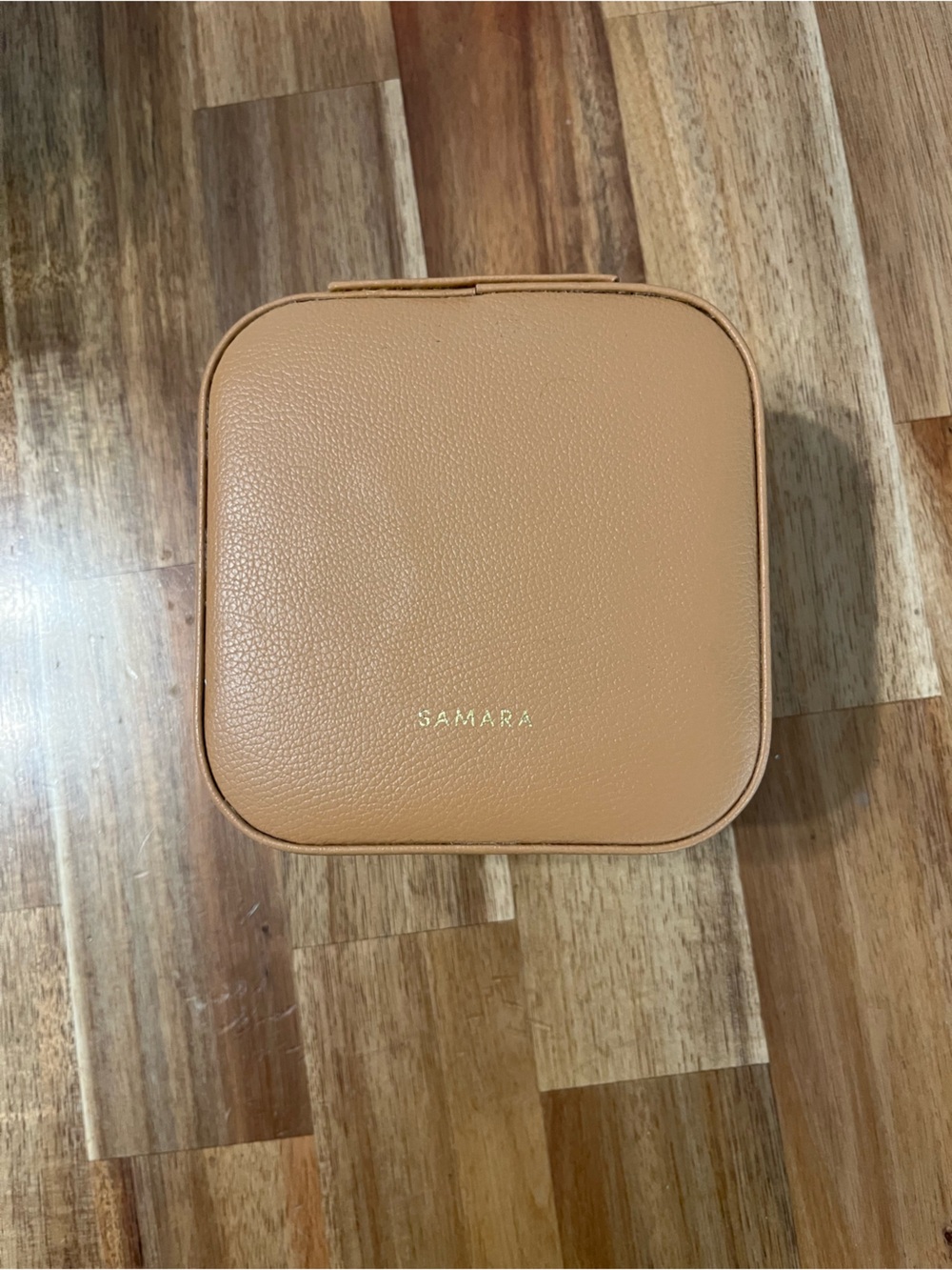 SAMARA Tan Compact Jewelry Travel Case